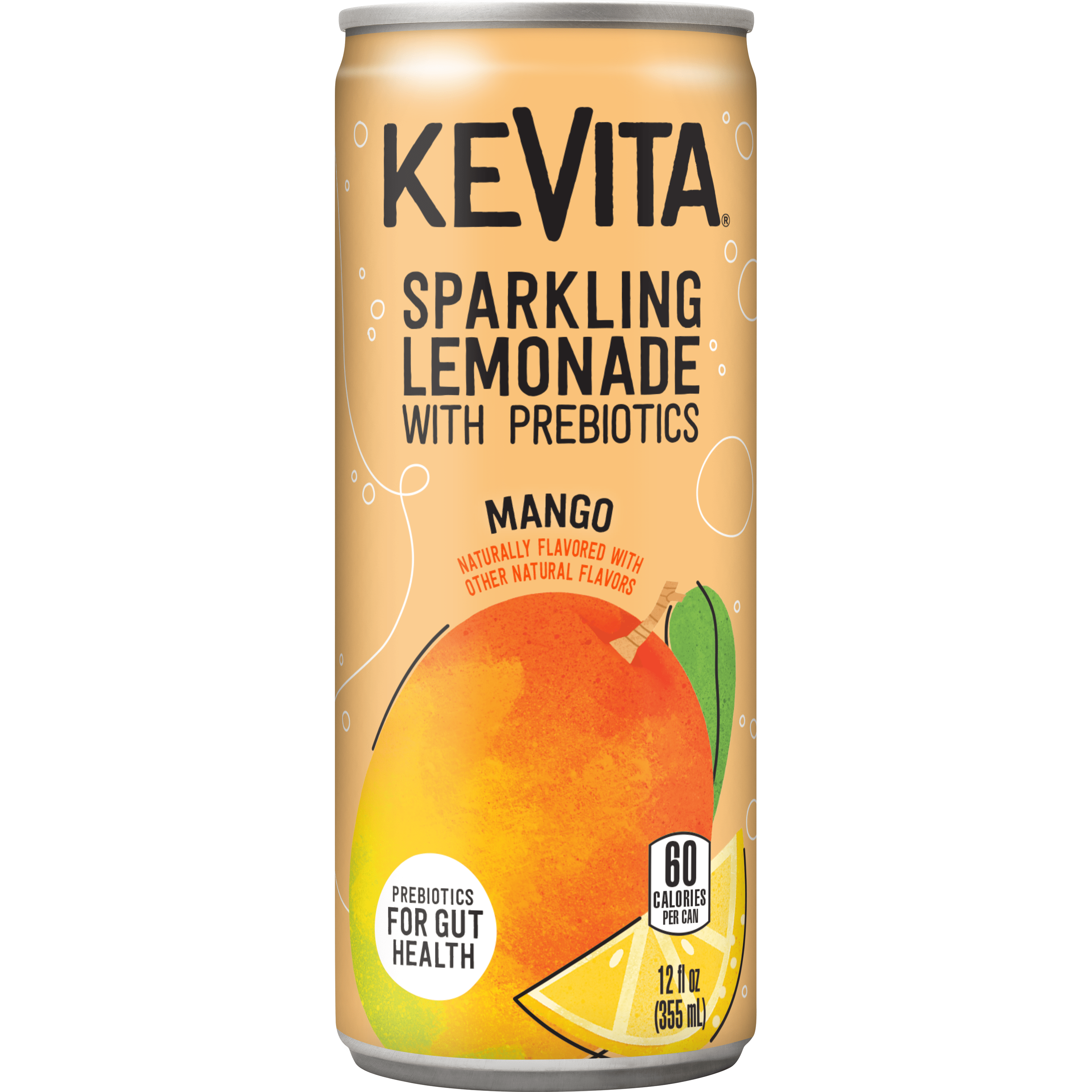 Nestle - k✧︎*。 KeVita® Sparkling Prebiotic Lemonade Mango -12 oz | PepsiCo